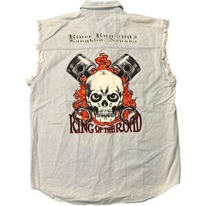 King Of The Road 2003 Laughlin River Run Denim Vest